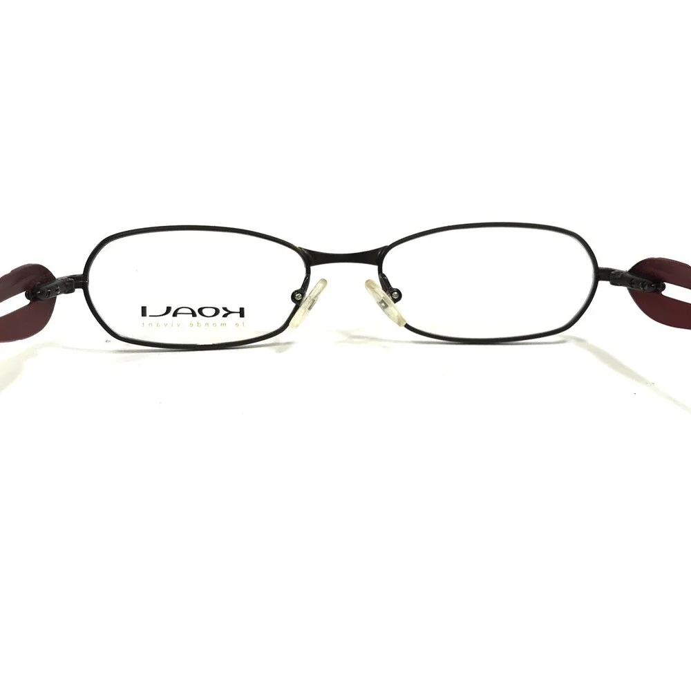 Morel Petite Eyeglasses Frames KOALI 6724K MR151 Black Red Rectangular 47-16-135